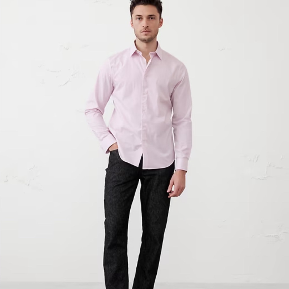 Banana Republic Men's Lilac Button-Up Shirt